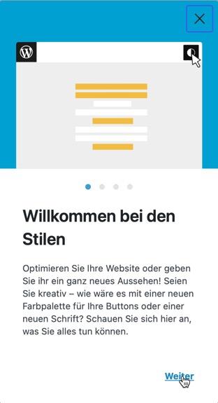Website-Editor - Stile - Willkommens-Guide 01