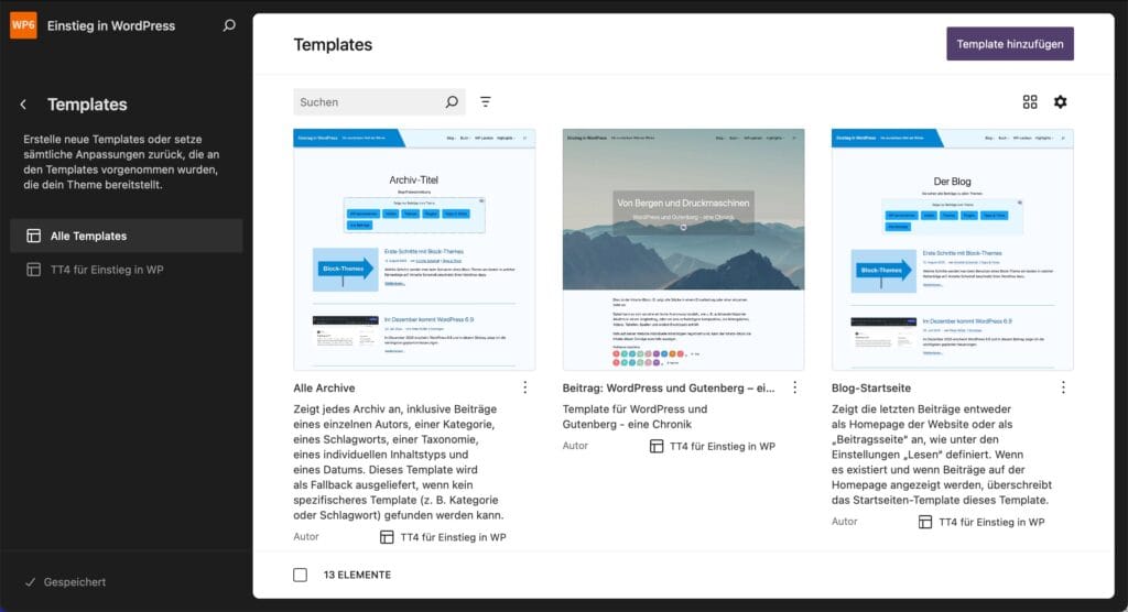 Website-Editor - Templates