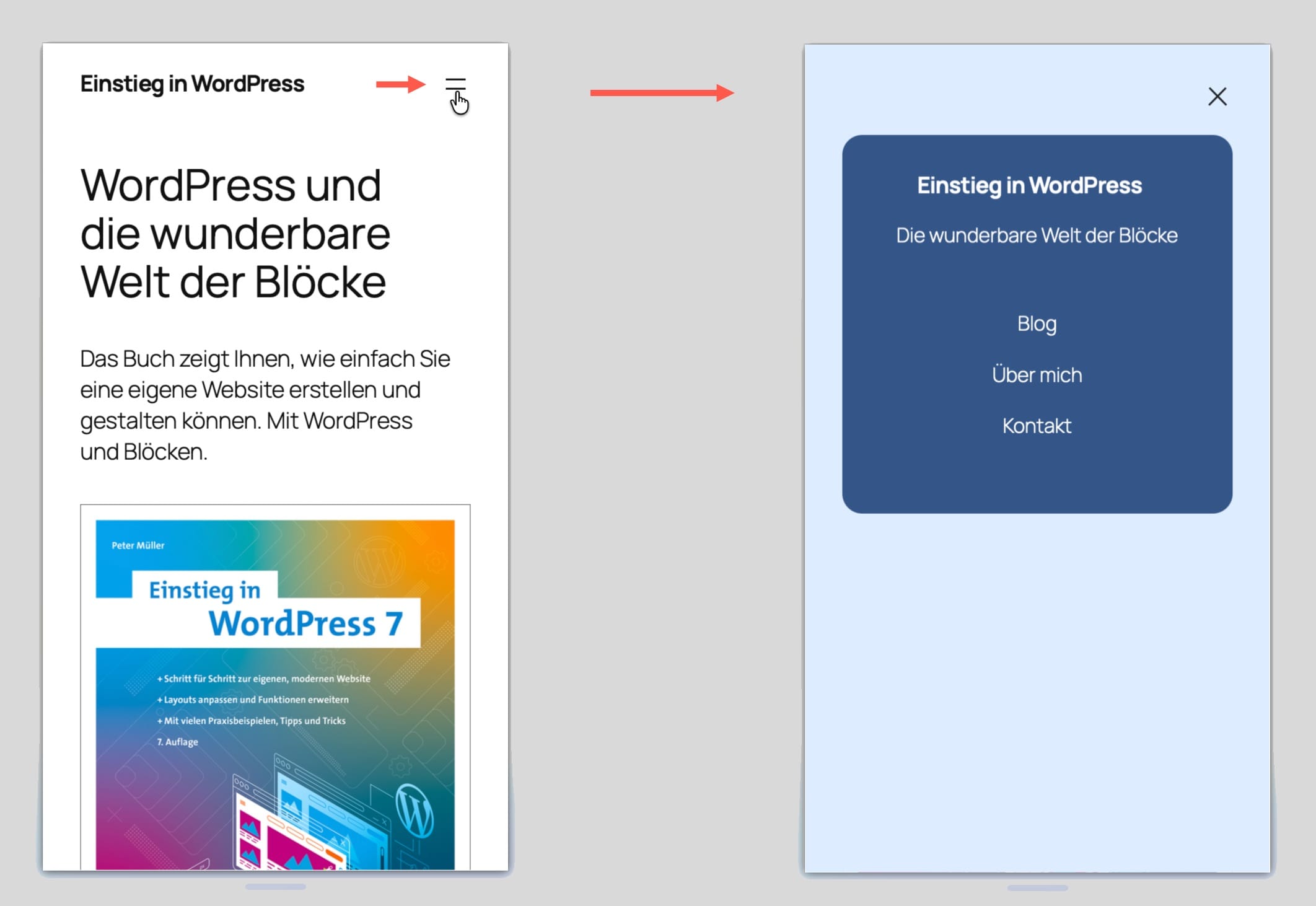 Block-Themes: Mobile Navigation mit eigenem Overlay gestalten