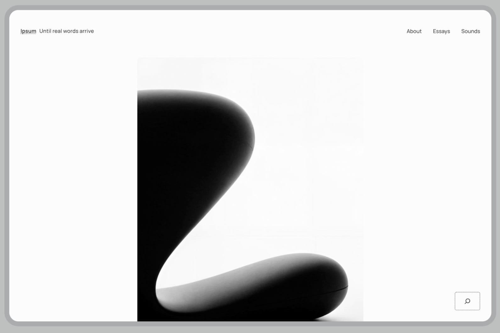Screenshot vom neuen Standard-Theme Ipsum